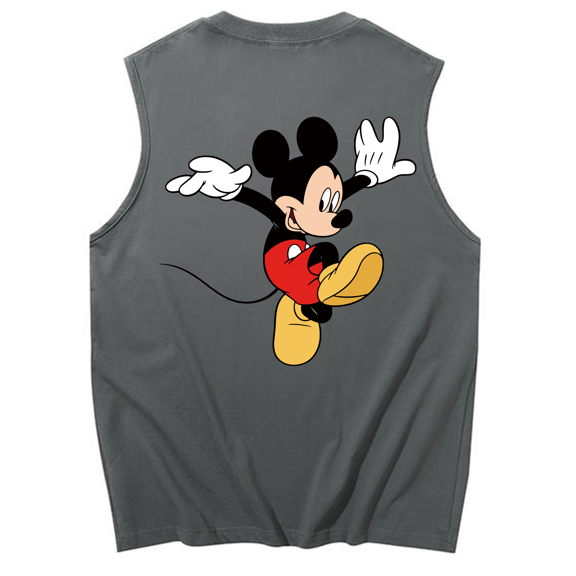 ミッキーマウス Mickey Mouse コットン100％タンクトップ（背面プリント）